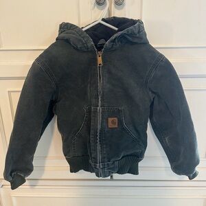 Carhartt Olive Green Insulated Hooded Canvas Jacket